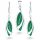  Earrings malachite pendant jewelry set silver 925 box handbag