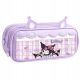  LARGE MULTIFUNCTIONAL PENCIL CASE WITH THREE PARTS, KUROMI MELODY, 22 CM