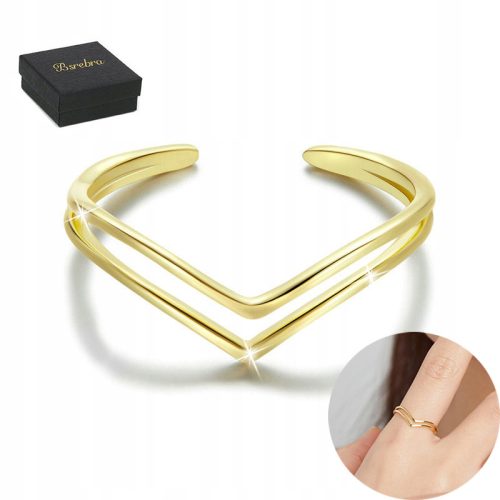  Gold Ring Silver 925 Rings Fashion Adjustable Silver Women's