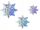  Iridescent White Christmas Snowflake Pendants, 6 Pack