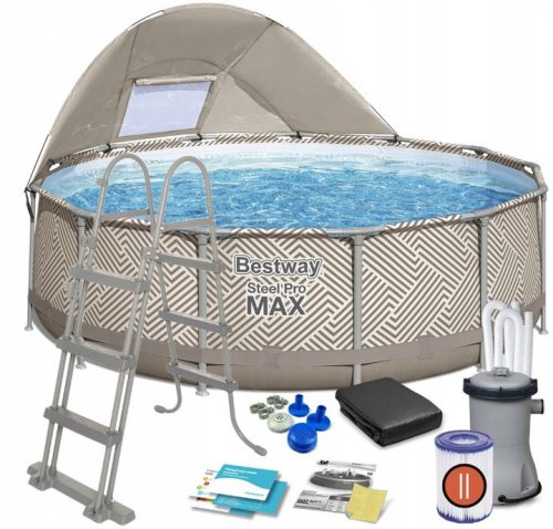  Bestway Rundrahmenpool 396 x 396 cm