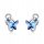  Crystal butterfly earrings butterflies rhodium plated silver S925 gift
