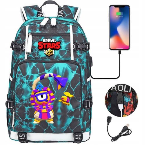  Faraotis Otis Brawl Stars Backpack with USB Charging