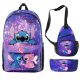  School Backpack with Multiple Compartments Lilo and Stitch Multicolored