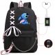  School backpack with multiple compartments 1) K&M black, multicolored