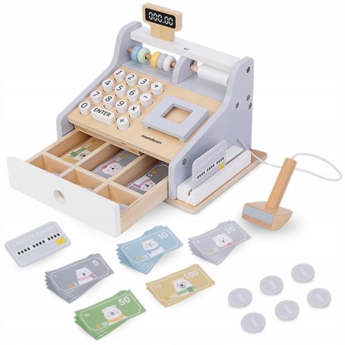  Wooden Cash Register with Accessories