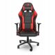  SPC Gear SR300 V2 Gaming Chair, Black and Red Faux Leather