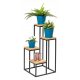  METAL FLOWER STAND LOFT STAND 4 TOPS 67 CM HEIGHT – BLACK/CRAFT OAK