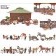  2334 XL Safari Collection Giraffe Monkey Figurines House