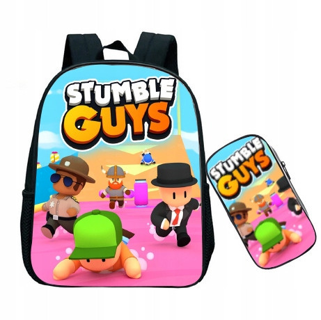  School Set, Backpack, Pencil Case, Stumble Guys Pattern