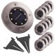  Ikonka embedded solar lamp, silver, 14 cm, 12 pcs.