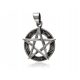  Dark silver 925 pendant Pentagram magic symbol w0613 - 3.5g.