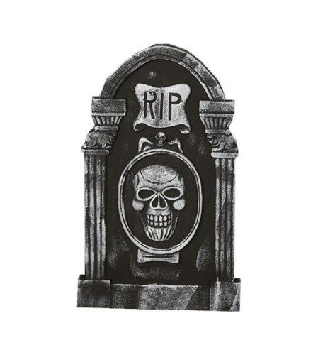  RIP gravestone with Halloween skull 50x30 cm