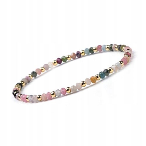  Women's Bracelet Natural Stone Tourmaline 2X3 mm