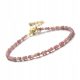  Bracelet Natural Stone Tourmaline Pink 2x3mm