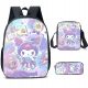  Kuromi school set, backpack, A4 bag, pencil case