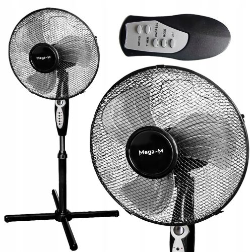  Ventilateur sur pied Mega-M 40 cm noir