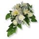  Assortment for a grave, monument, cemetery, white lilies, roses, artificial flowers, funeral