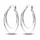  Silver hoop earrings double sterling silver S925 FREE