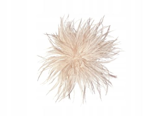  Marabou feather brooch elegant decoration pin coral color