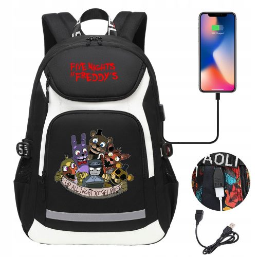  NEW A4 BACKPACK FIVE NIGHTS AT FREDDY'S WATERPROOF HIGH CAPACITY USB DESIGNS