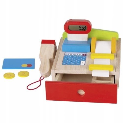  Goki 51575 Wooden Cash Register with Scanner