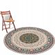  ROUND VINTAGE CARPET WITH RETRO PATTERNS FOR THE LIVING ROOM