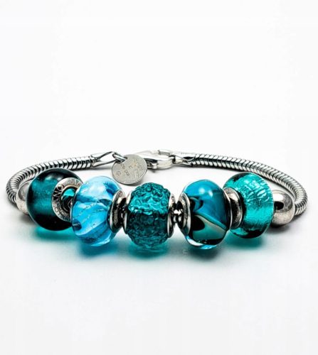  Emerald Princess Bracelet - Murano Glass Modular Jewelry