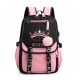  Fortnite school backpack with one compartment. Pink tones
