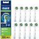  10x BRAUN ORAL-B CROSS ACTION TOOTHBRUSH HEADS, WHITE