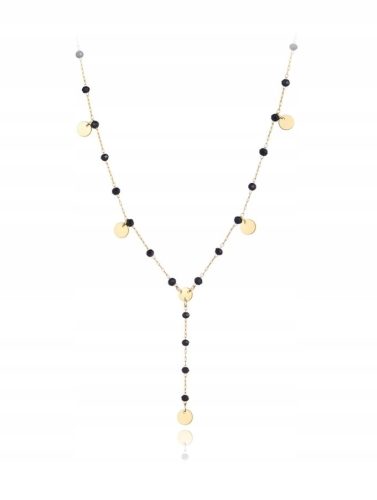  Necklace surgical steel gold long BEADS