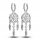  Dream catcher earrings long zircons silver S925 FREE