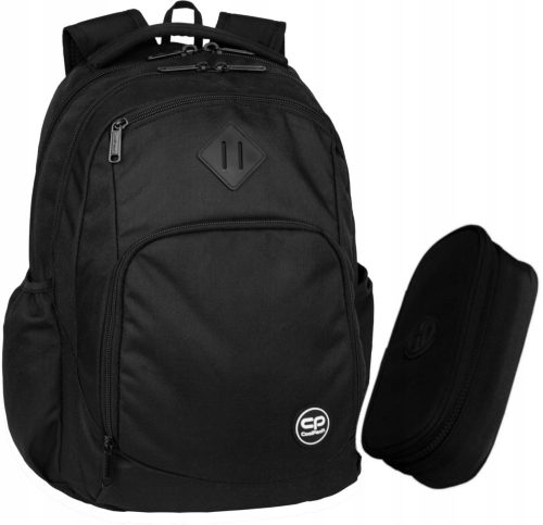  CoolPack multi-compartment school backpack, black, 30 l + CoolPack pencil case