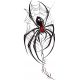  TEMPORARY TATTOO WASHABLE BIG LARGE HUGE SPIDER TARANTULA XXL