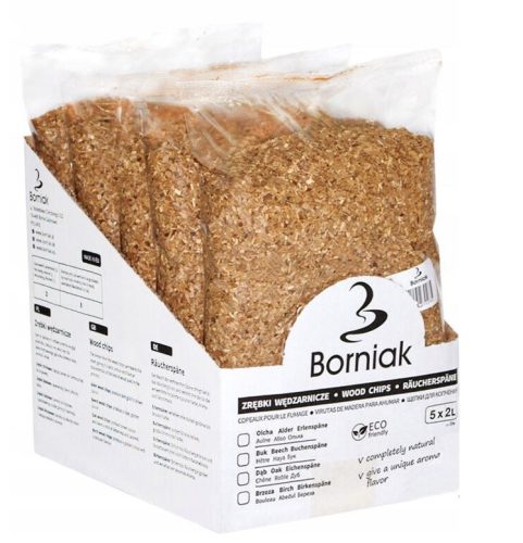  Wood chips for smoking and grilling Borniak Alder 50 liters approx. 12.5 kg, fine