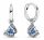  Blue butterfly zircons hanging earrings s925