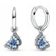  Blue butterfly zircons hanging earrings s925