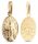  GOLD CLASSIC MIRACULOUS MEDALLION WITH MOTHER OF GOD DOUBLE-SIDED 8KT 333