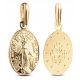  GOLD CLASSIC MIRACULOUS MEDALLION WITH MOTHER OF GOD DOUBLE-SIDED 8KT 333
