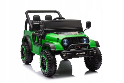  LARGE JEEP RETRO BATTERY CAR FOR CHILDREN TWO ENGINES 90W 24V REMOTE CONTROL