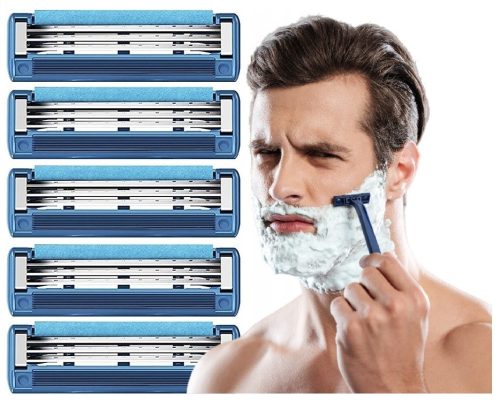  Gillette Mach3 Turbo Replacement Blades for Razors, 5 Pack