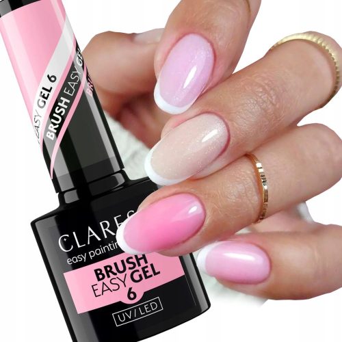  CLARESA BRUSH EASY GEL NAIL GEL IN A BOTTLE WITH A BRUSH 6 PINKS 5g