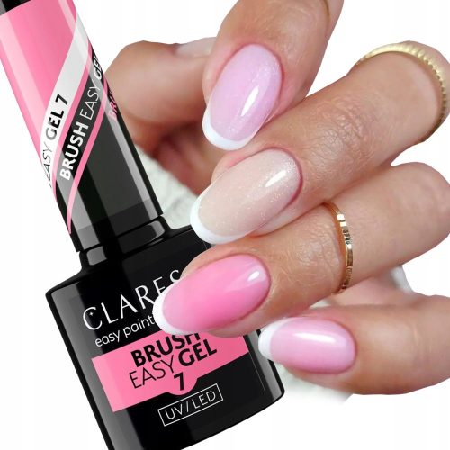  CLARESA BRUSH EASY GEL NAIL GEL IN A BOTTLE WITH A BRUSH 7 DARK PINK