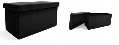  Upholstered stool. Black contrast