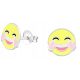  Silver 925 earrings for girls TEARS OF JOY EMOJI EMOTE