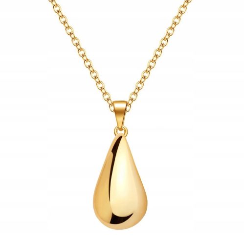  Necklace Gold Women's Chain with Pendant Large Drop Teardrop Silver 925