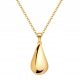  Necklace Gold Women's Chain with Pendant Large Drop Teardrop Silver 925