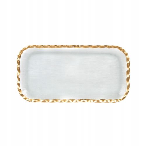  ELSOY rectangular plate with gold rim, 29x15cm