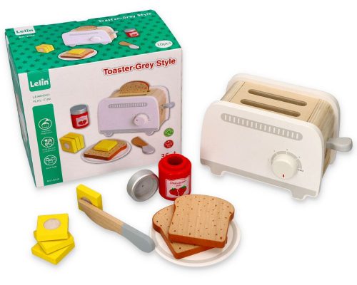  Lelin Wooden Toaster Breakfast Set