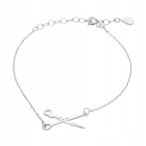  Scissors bracelet rhodium plated silver